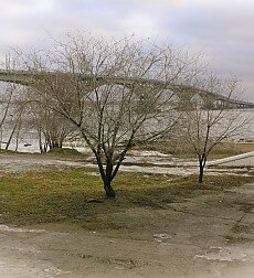 Пейзаж с мостом и деревом - Егор Зырянов - Широка страна моя родная :: Символы Поволжья Пейзаж с мостом и деревом - Егор Зырянов - Широка страна моя родная :: Символы Поволжья